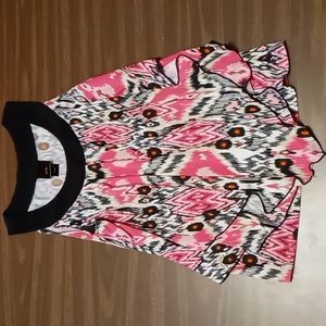 JTB Pink Printed Sleeveless Blouse Size M